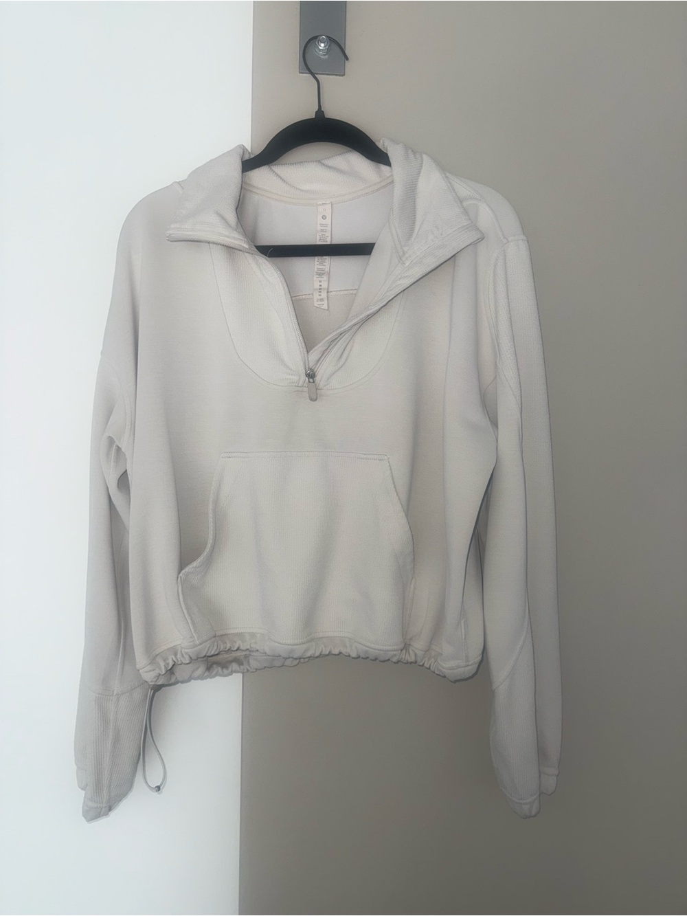 Lululemon Cream Quarter Zip Sz 12